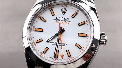 rolex 116400 white dial|rolex milgauss 116400 review.